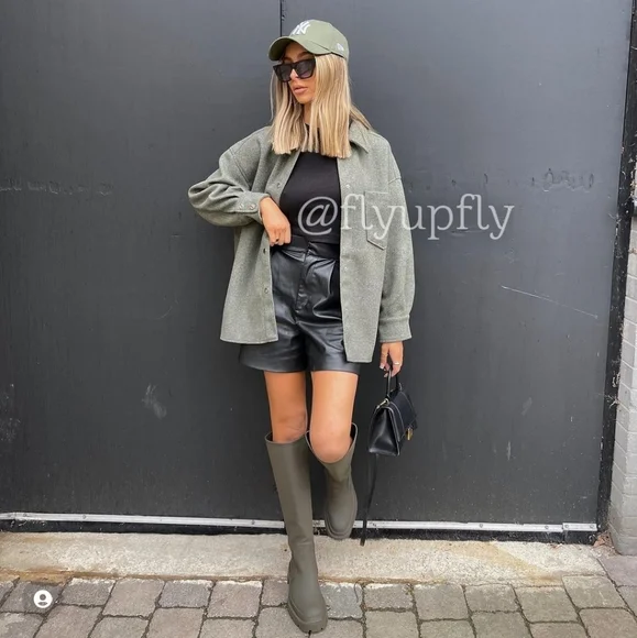 Zara * Soft Overshirt Shacket Shirt khaki - Picture 3 of 7